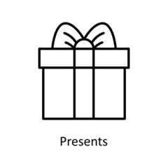Presents vector Outline Icon Design illustration. Easter Symbol on White background EPS 10 File
