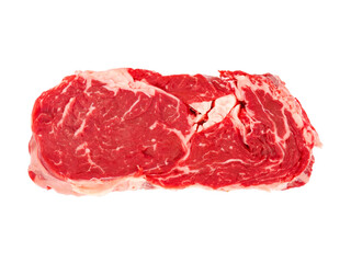 Raw beef fillet steak isolated on white background