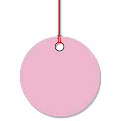 Price Tag. Red price tag, isolated. Copy Space.