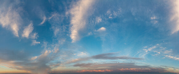 Naklejka na ściany i meble Fantastic clouds at sunrise