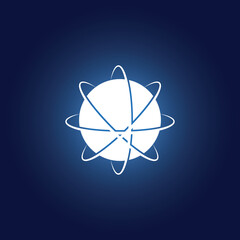Gradient globe network logo vector design template
