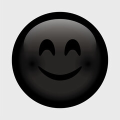 Fototapeta premium Vector emoji. Smiling face. Smile vector emoji. Happy emoticon. Cute emoticon isolated on white background.