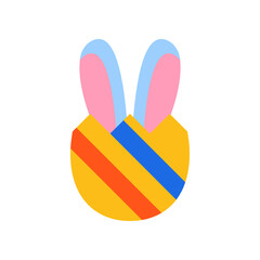 Rabbit vector Flat Icon Design illustration. Easter Symbol on White background EPS 10 File