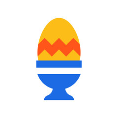 Easter Egg vector Flat Icon Design illustration. Easter Symbol on White background EPS 10 File