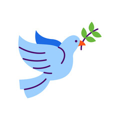 Easter Bird vector Flat Icon Design illustration. Easter Symbol on White background EPS 10 File