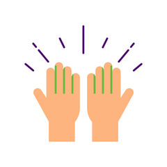 Easter Pray vector Flat Icon Design illustration. Easter Symbol on White background EPS 10 File