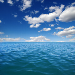 Fototapeta na wymiar Blue sea water surface