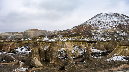 Beautiful shot of Pasabag Monks Valley in Cappadocia, Turkey