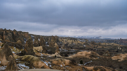 Beautiful shot of Pasabag Monks Valley in Cappadocia, Turkey