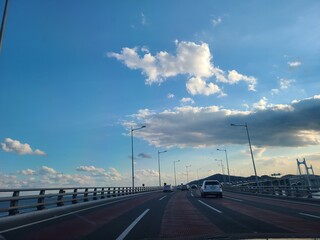 하늘, 도로, 구름