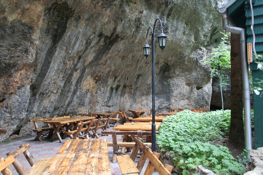 Beautiful shot of the restaurant Marco Polo Pecina in Sokobanja, Serbia