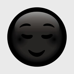 Vector emoji. Smiling face. Smile vector emoji. Happy emoticon. Cute emoticon isolated on white background.