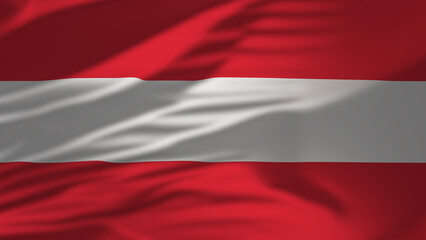 4K animation of the waving flag of the Austria