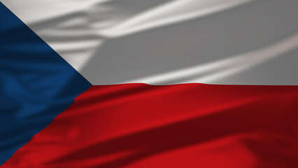 4K animation of the waving flag of the Czech Republic