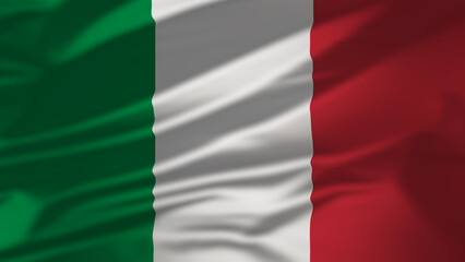 Fototapeta premium 4K animation of the waving flag of the italy