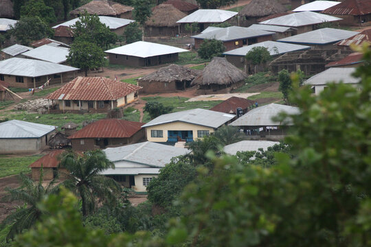 Village Houses Of Sierra Leone, Africa