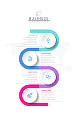 Vector illustration, infographics design, template, marketing, information, with 4 options or steps
