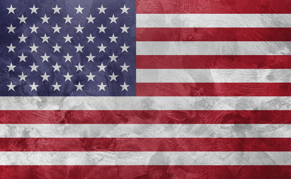 Textured photo of the flag of United States of America.
