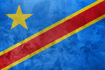 Textured photo, flag of Democratic Republic of the Congo.
