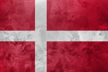 Textured photo of the flag of Denmark.