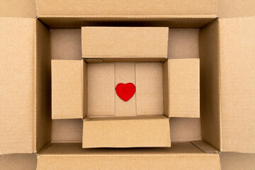 Red heart at bottom in box
