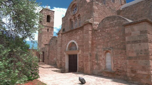 Saint Barnabas Monastery exterior architecture in Famagusta North Cyprus