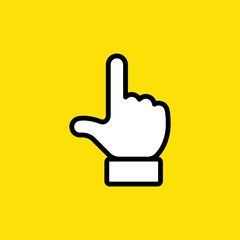 Obraz premium Hand click icon. Clicking symbol. Finger pointer vector design.