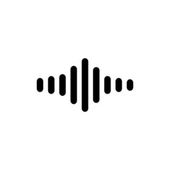 Sound wave vector. Speech icon, music equalizer sign
