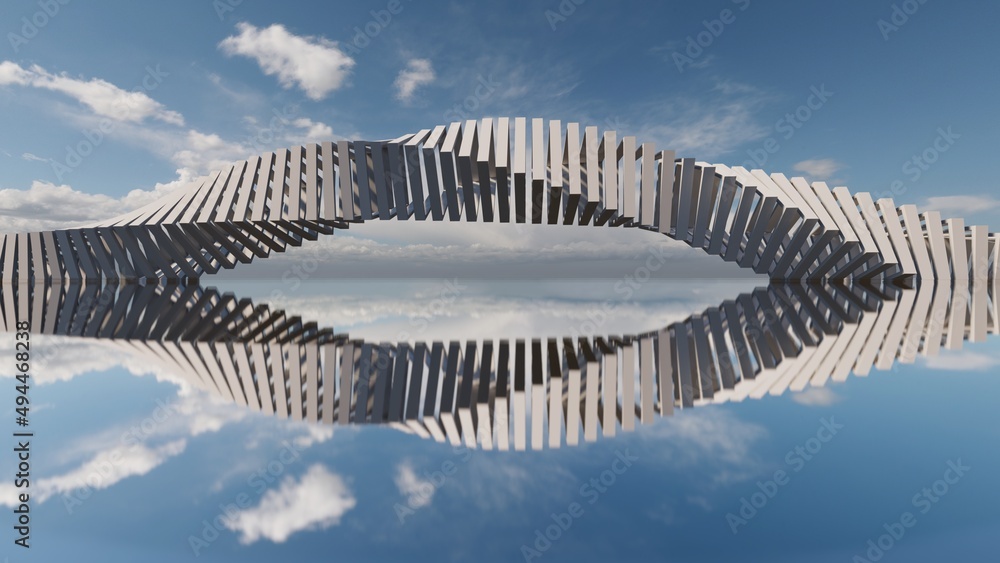 Aufkleber futuristic architecture background 3d rendering