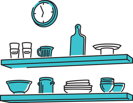 ダイニングの壁面収納