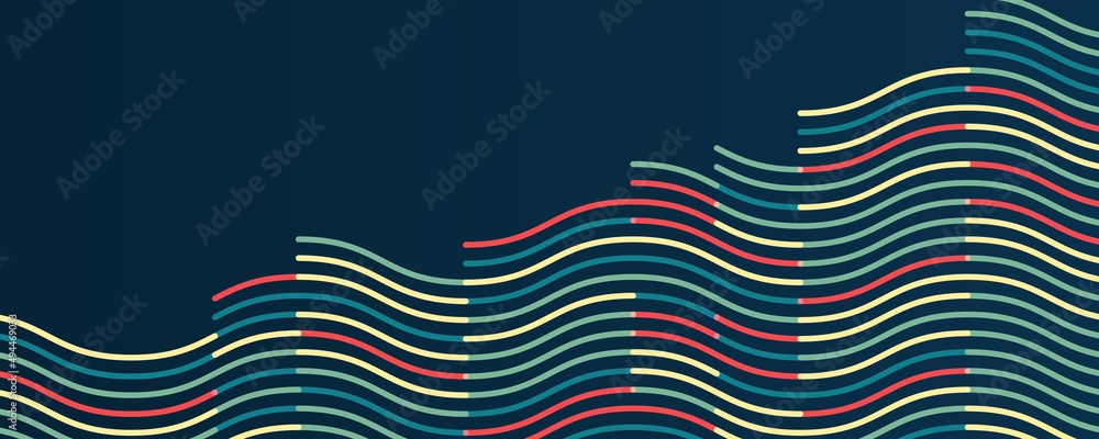 Aufkleber Data sorting process. Big data stream futuristic infographics. File structuring, machine learning. Big data visualization. A dynamic array of information consisting of multi-colored lines and waves.