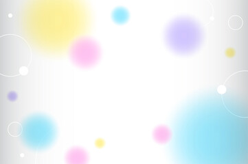 Cute Pastel Rainbow Gradient Blur Circle Round line Abstract Technology Blank Space Empty Concept Background Banner