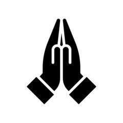 Obraz na płótnie Canvas Pray vector Solid Icon Design illustration. Easter Symbol on White background EPS 10 File