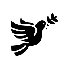 Easter Bird vector Solid Icon Design illustration. Easter Symbol on White background EPS 10 File