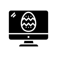 Easter Egg vector Solid Icon Design illustration. Easter Symbol on White background EPS 10 File