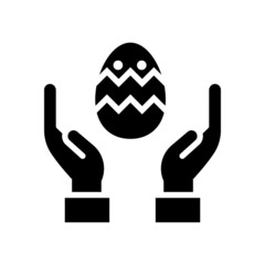 Fototapeta premium Egg Hunt vector Solid Icon Design illustration. Easter Symbol on White background EPS 10 File