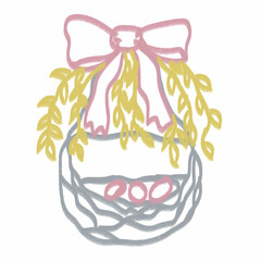 happy easter, easter wreath,easter basket,easter bunny,easter bunny ears,easter eggs,egg symbol of rebirth,egg symbol of the universe,egg symbol of life