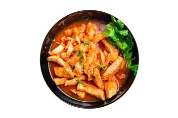 chicken tomato sauce beef stroganoff stew braised chickens meat breast stroganoff food fresh meal snack on the table copy space food background 