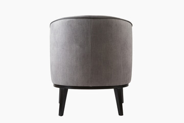 Modern, soft tub chair isolated on a white background