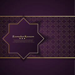 Ramadan kareem background design with arabic ornament. Vector