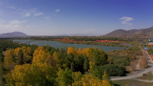 Aerial, Small Peninsula At The Sevan Lake, Armenia