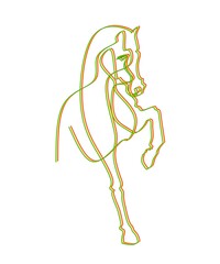 silhouette of a horse