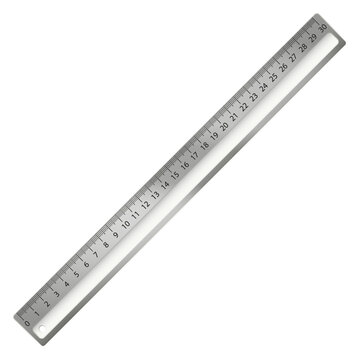 Realistic ruler. Math tool. Geometry measure equipment