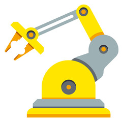 Industrial arm device. Manufacture technology. Machine icon