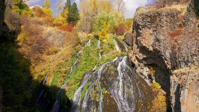 Aerial, Jermuk Waterfall, Armenia