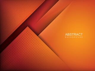 Obraz premium orange gradient paper cut realistic abstract background