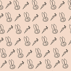 seamless pattern with bunny