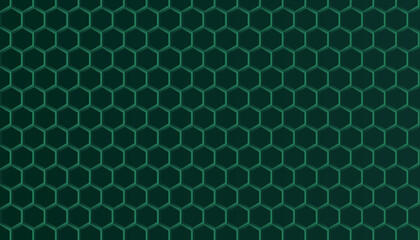 Abstract green hexagon pattern. 3D modern honeycomb background. Vector illustration.