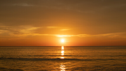 sunset on summer at the beach