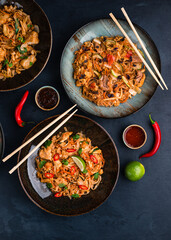 table set different asian wok